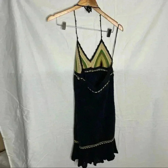 Free people crotchet black halter dress - Picture 11 of 12